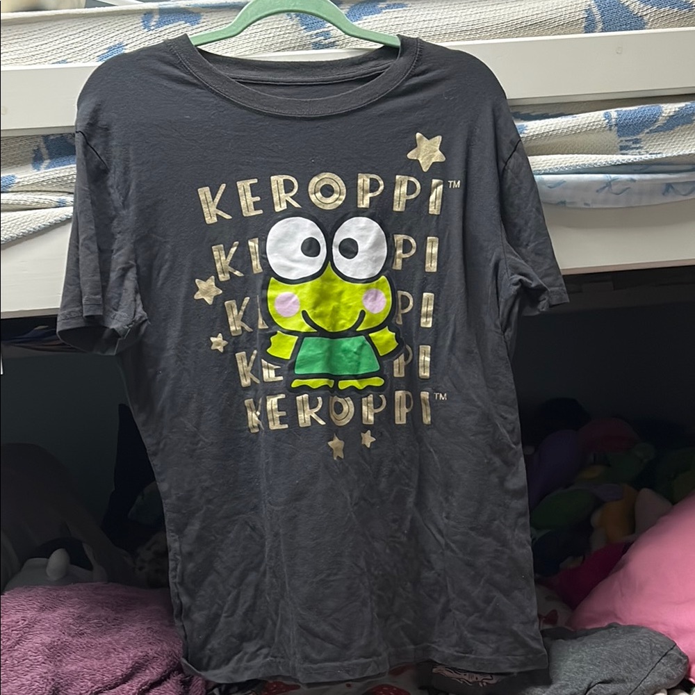 Keroppi Reptile Graphic T-Shirt - Gray